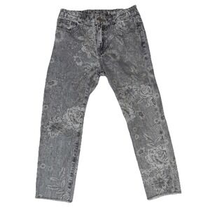Gap Kids Girls' Mid Rise Girlfriend‎ Gray Floral Print Jeans Size 7